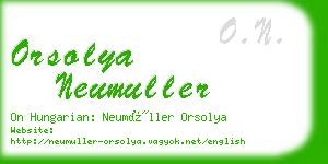 orsolya neumuller business card